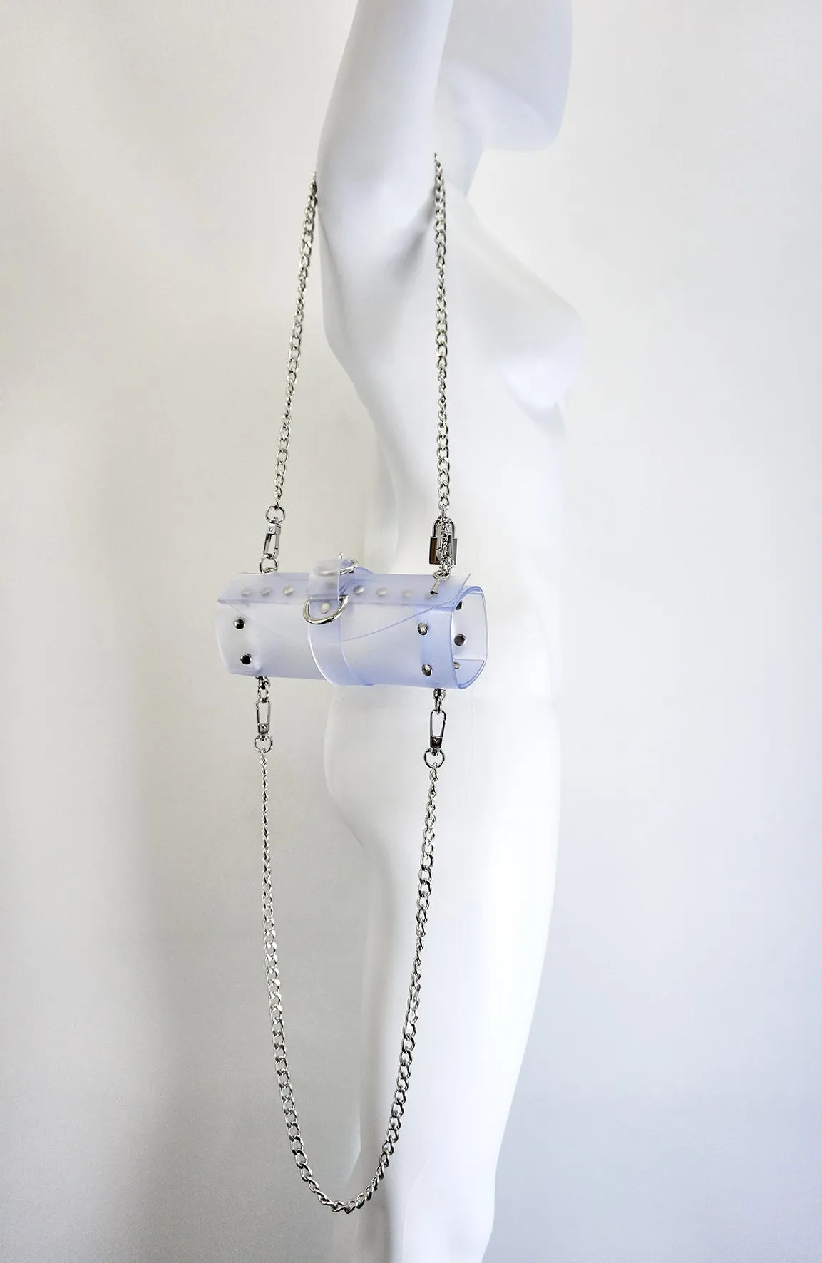 'The Tubular'  Jivomir Domoustchiev original  vinyl studded chain bag