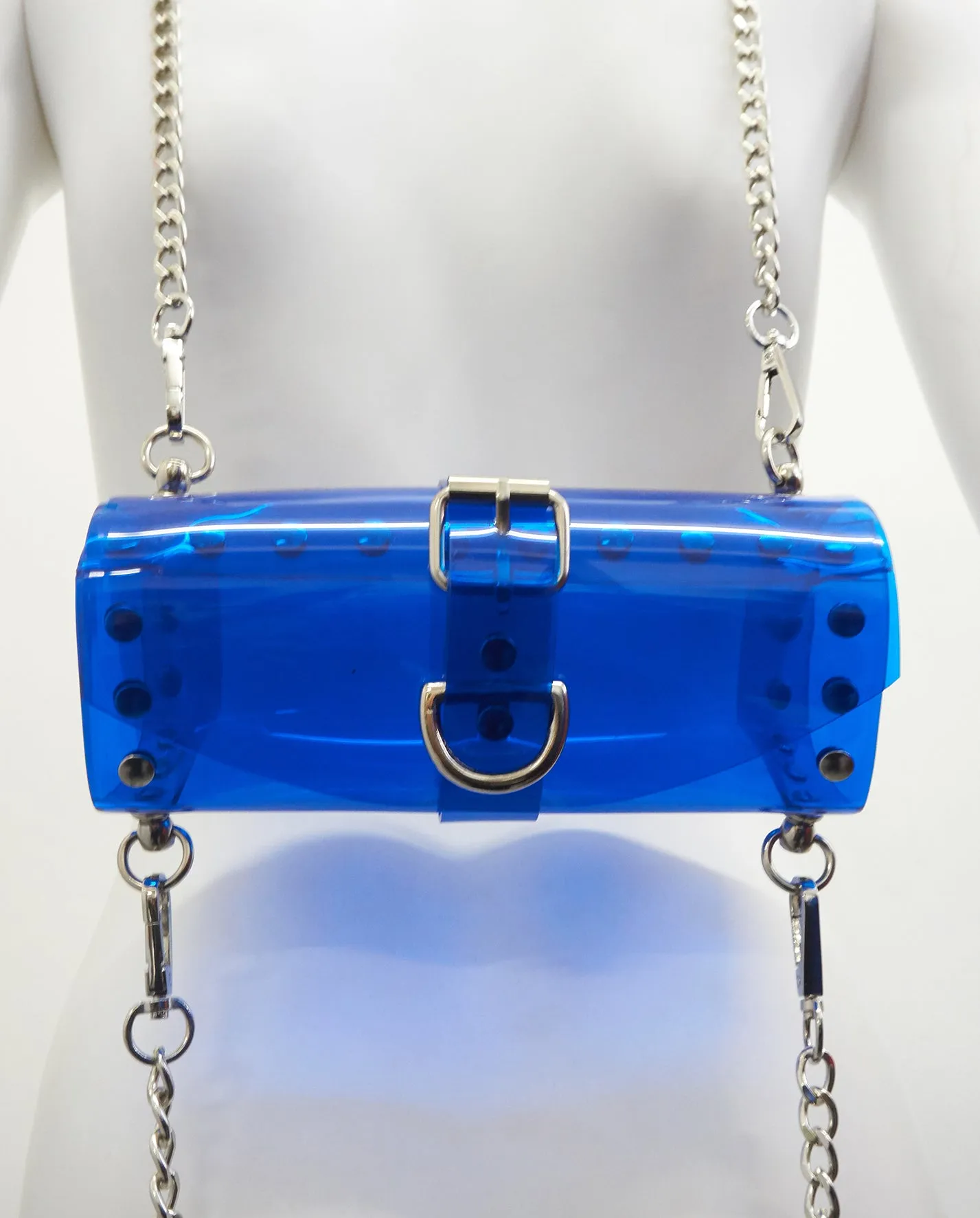 'The Tubular'  Jivomir Domoustchiev original  vinyl studded chain bag