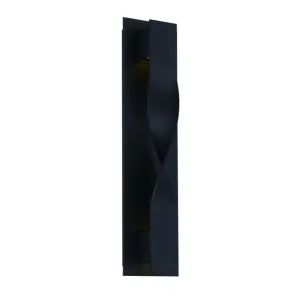 Twist 20 In. LED Outdoor Wall Sconce Black Finish