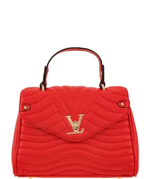 V Accent Crossbody Bag with Handle