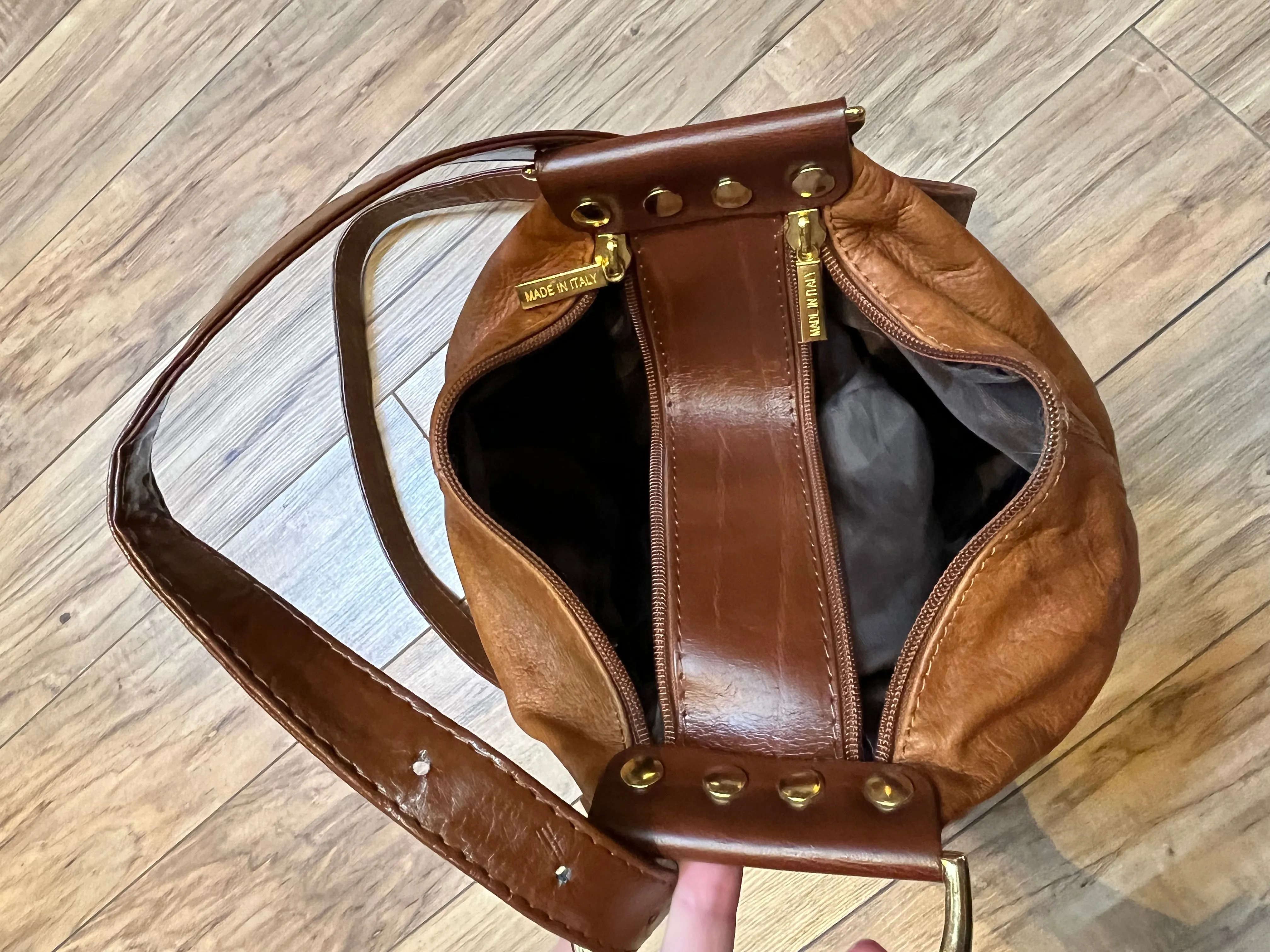 Vintage Valentino Di Paolo Leather Bucket Bag/ Knapsack, Made in Italy SOLD