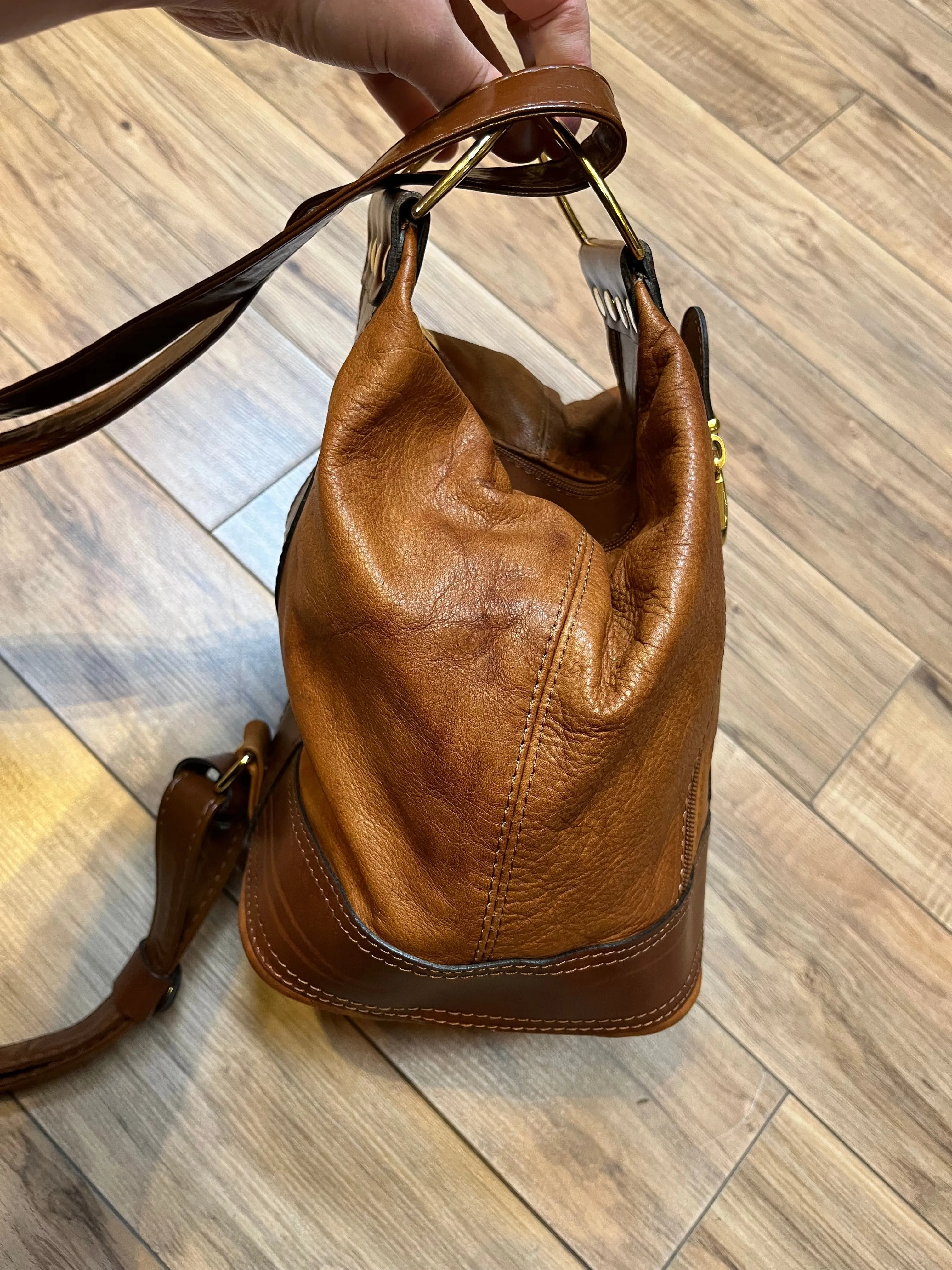 Vintage Valentino Di Paolo Leather Bucket Bag/ Knapsack, Made in Italy SOLD