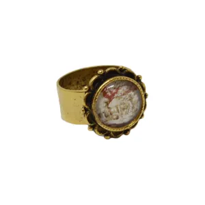 Whitetail Toile Adjustable Ornate Ring