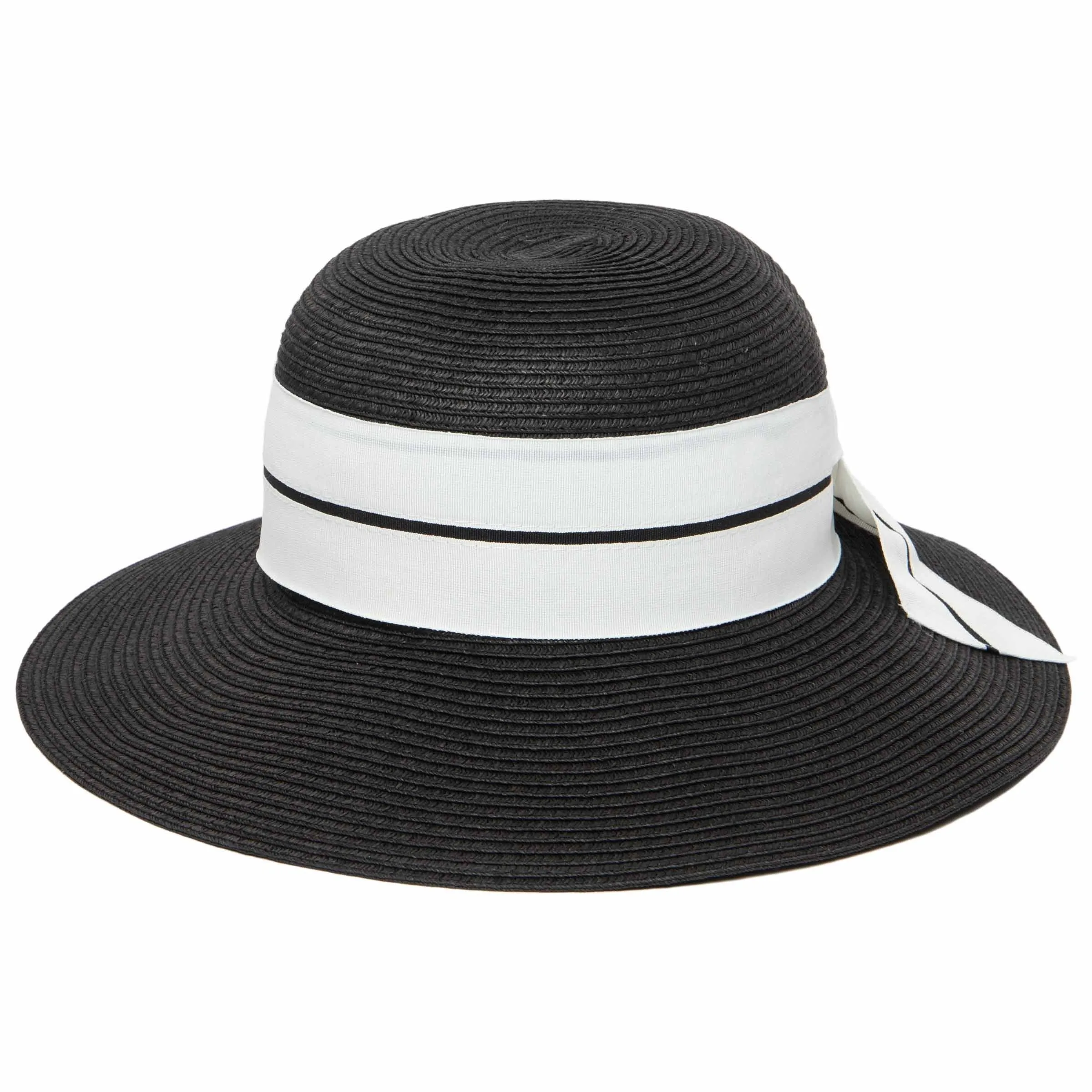 Women's Sun Hat W/ Oversized Stripe Bow