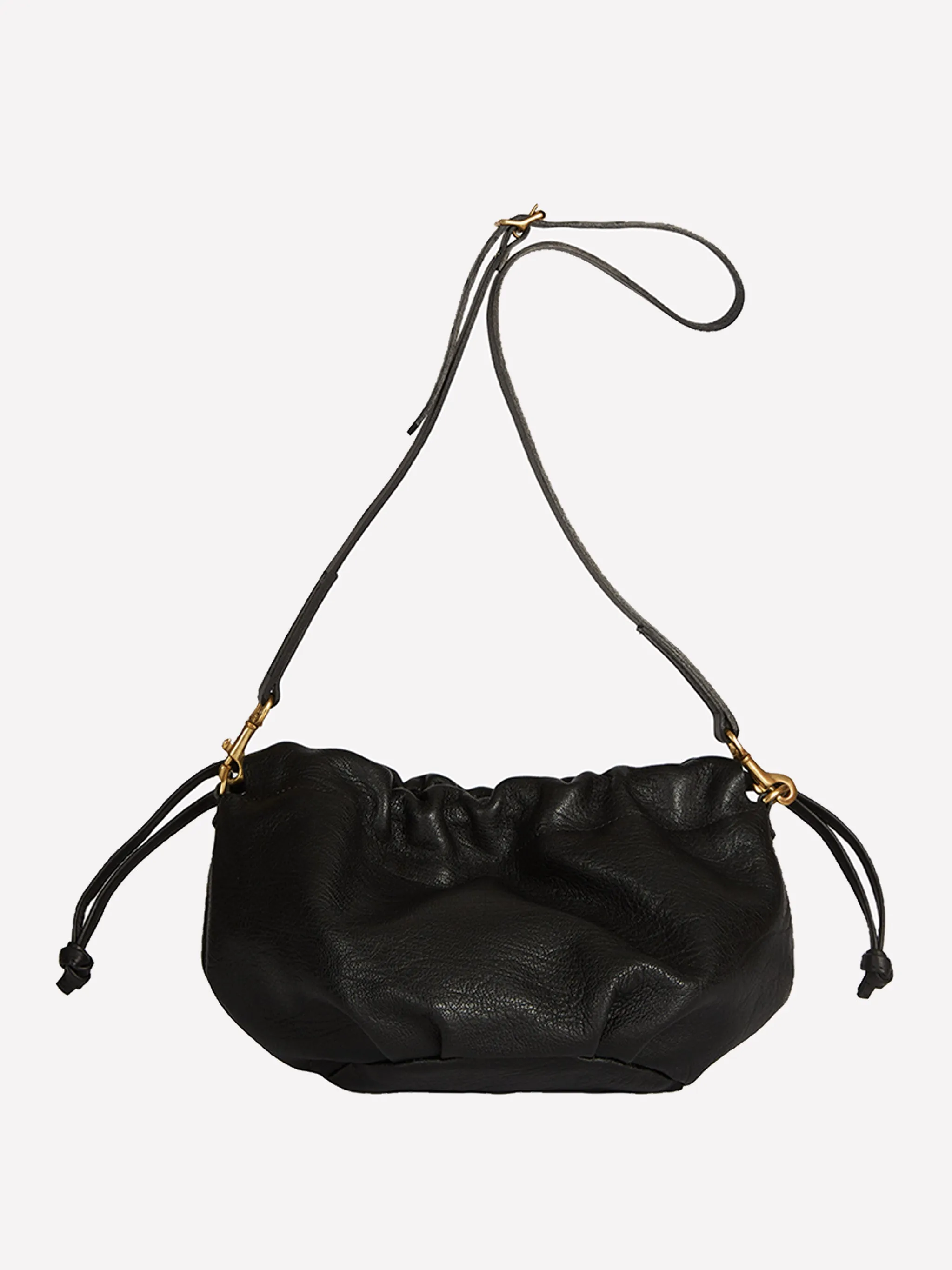 Wood Drawstring Bag - Black