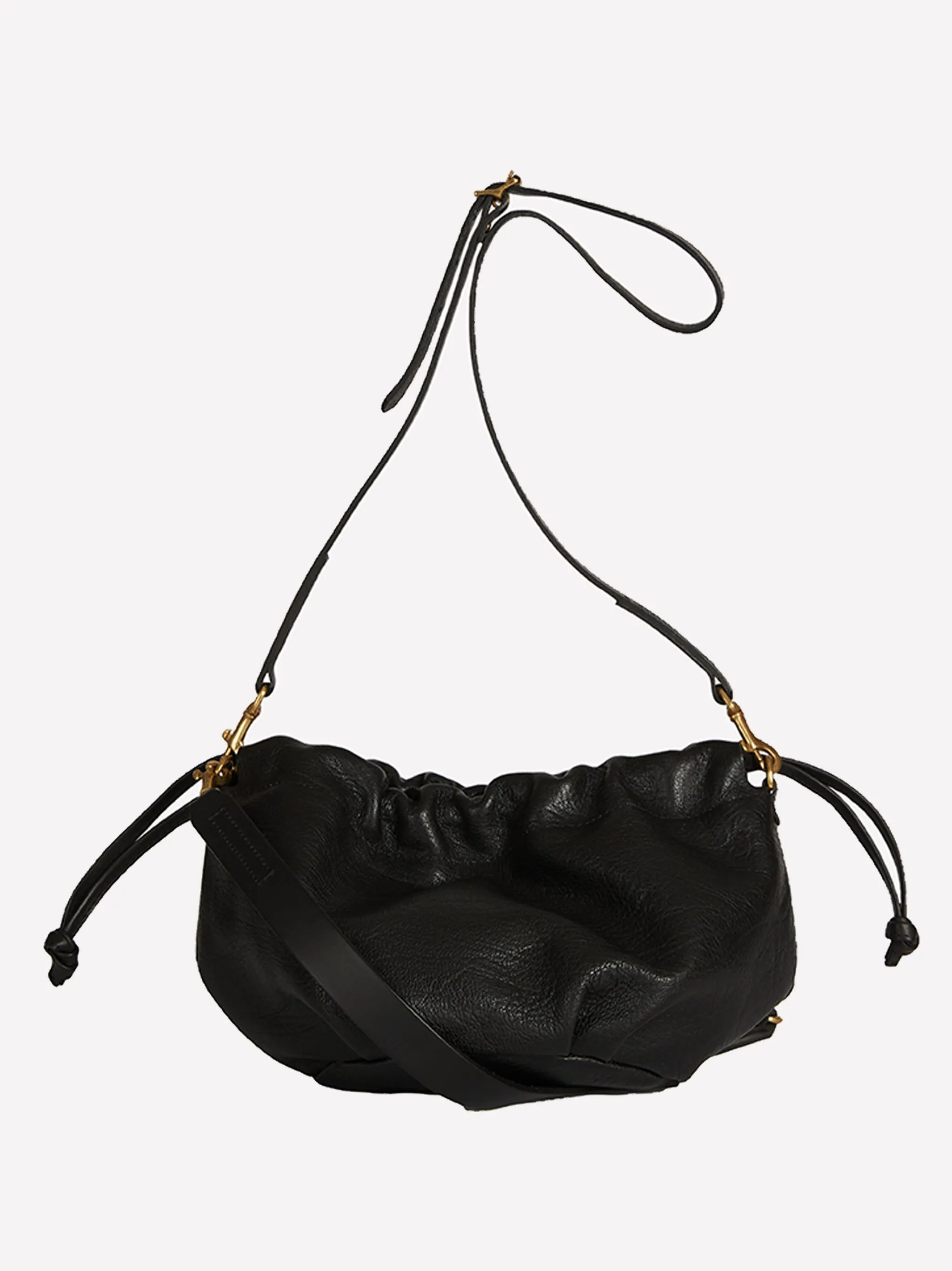 Wood Drawstring Bag - Black