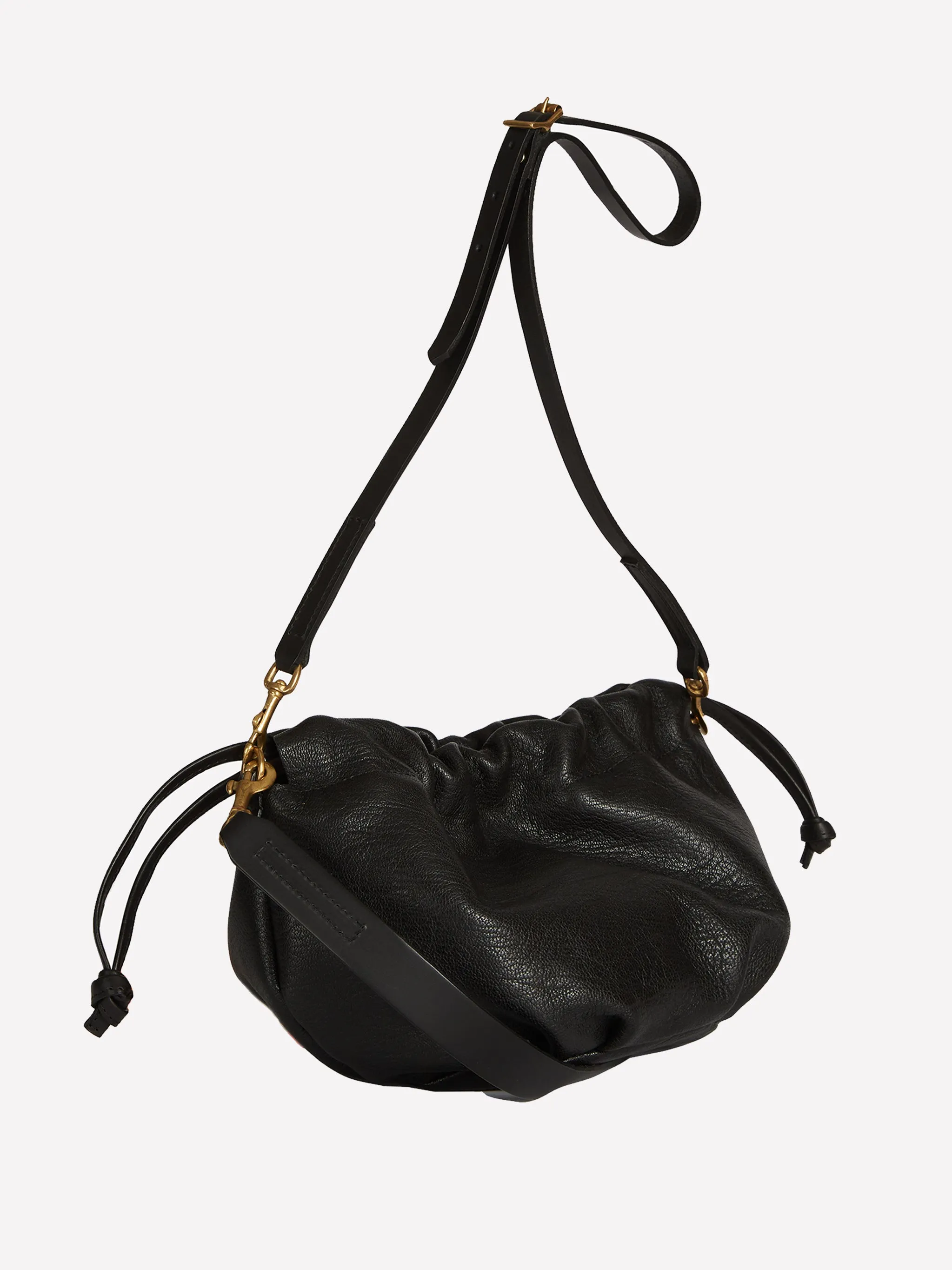 Wood Drawstring Bag - Black