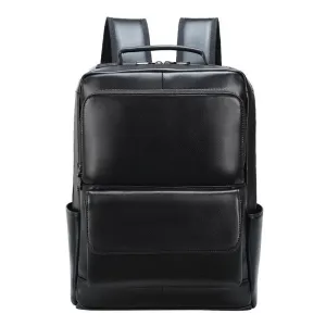 Woosir Black Leather 14 inch Laptop Backpacks