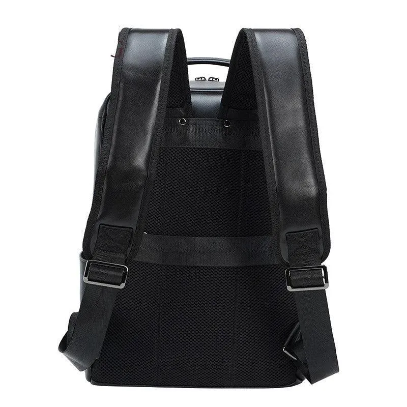 Woosir Black Leather 14 inch Laptop Backpacks