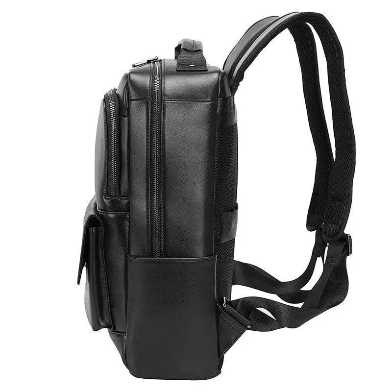 Woosir Black Leather 14 inch Laptop Backpacks