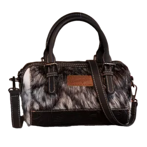 Wrangler Ladies Genuine Hair-On Black Cowhide Barrel Bag WG169-2025BK