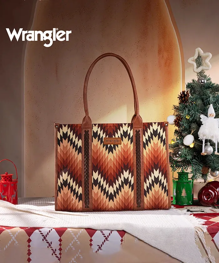 Wrangler Southwestern Pattern Concealed Carry Wide Tote Set