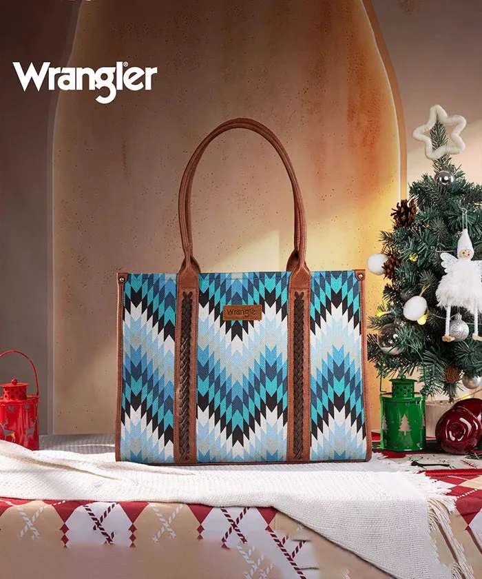 Wrangler Southwestern Pattern Concealed Carry Wide Tote Set