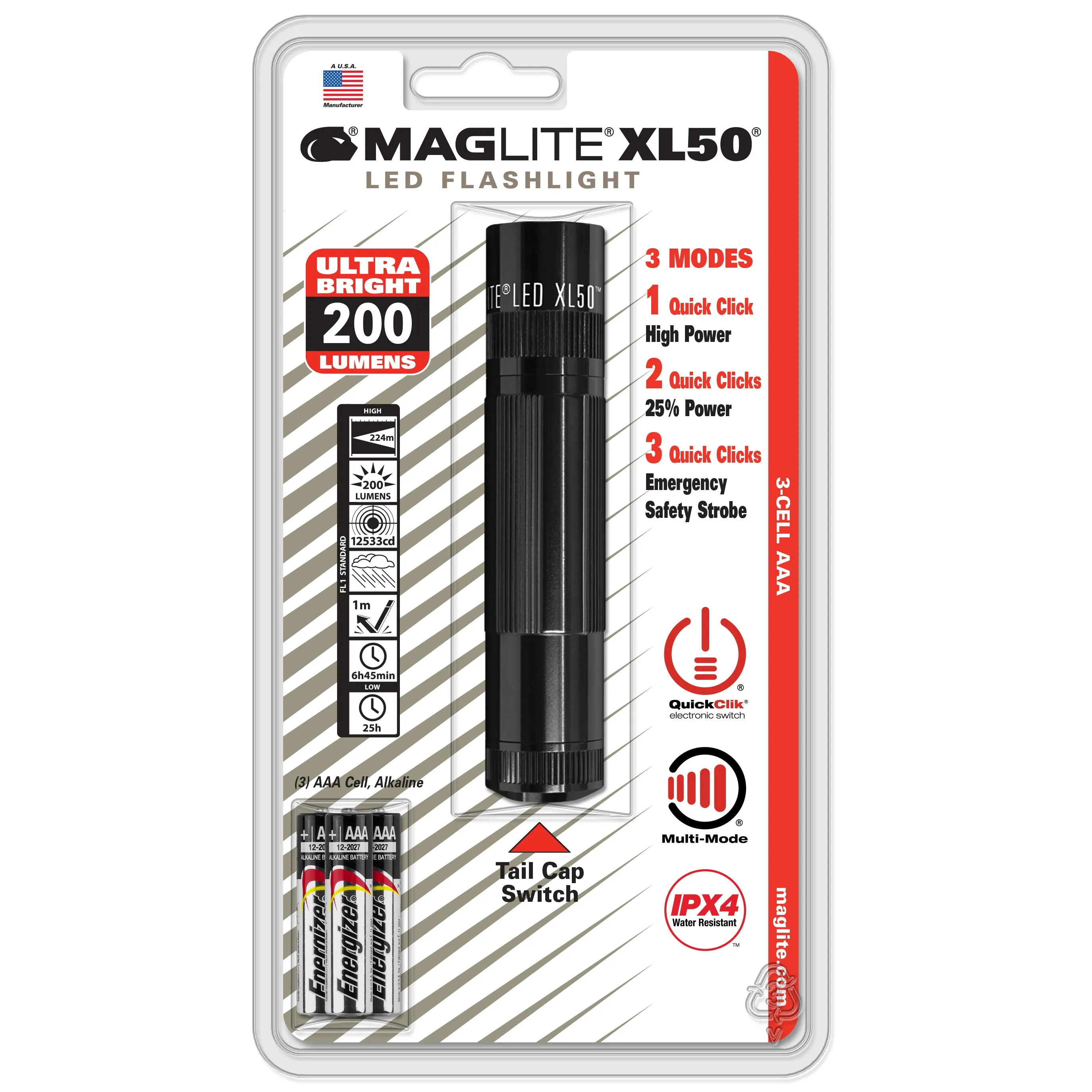 XL50 LED 3-Cell AAA Blister Pack