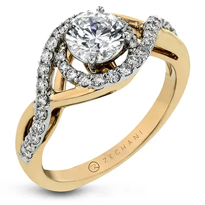 ZR1549 Wedding Set in 14k Gold with Diamonds